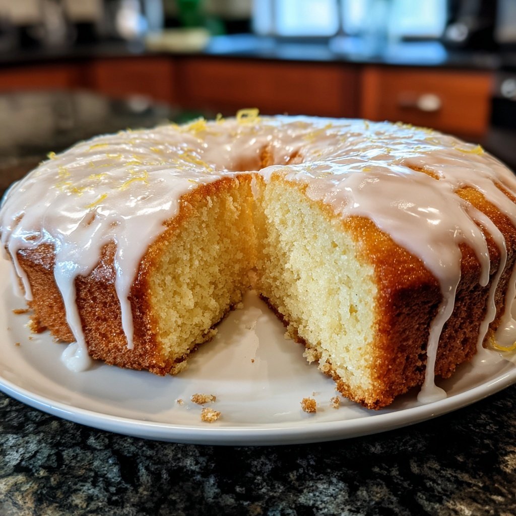 Zitronenkuchen mit Joghurt und Vanille