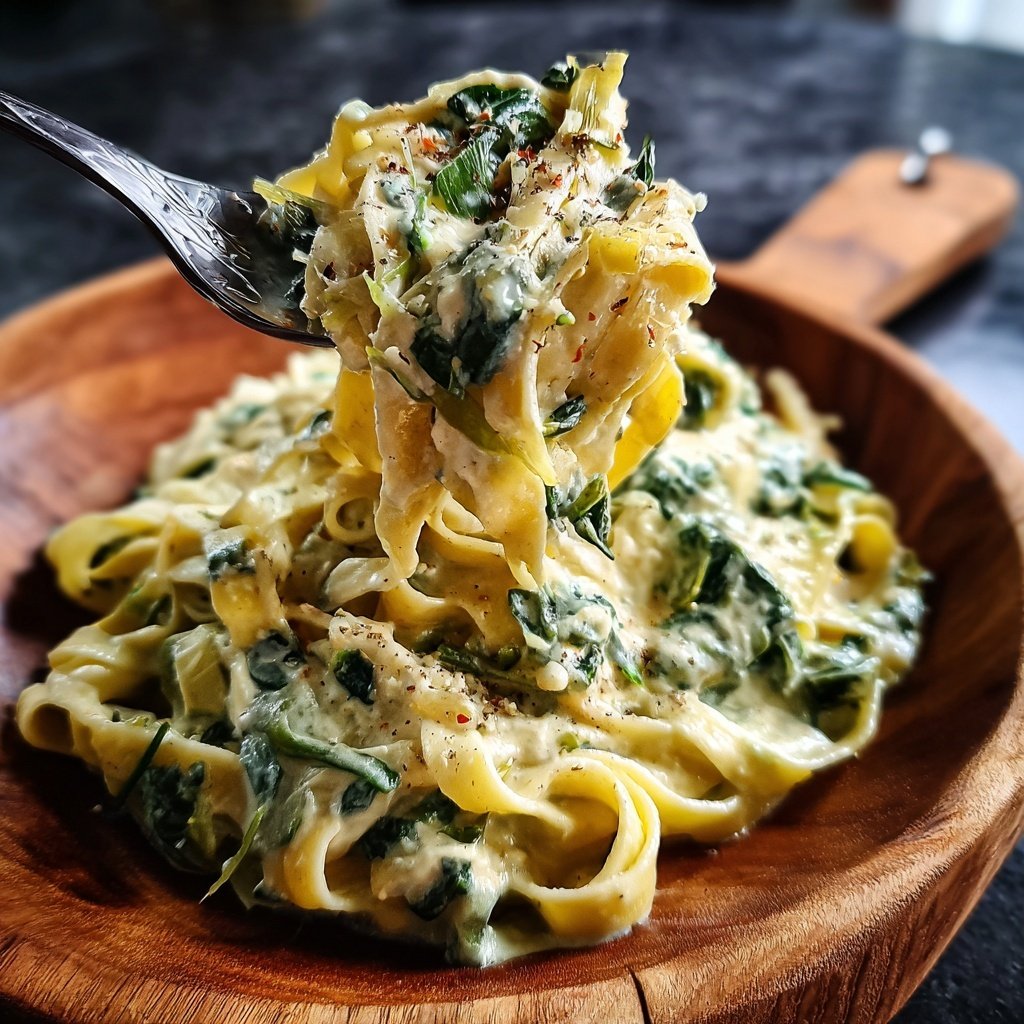 Tagliatelle mit Lauch und Sahne