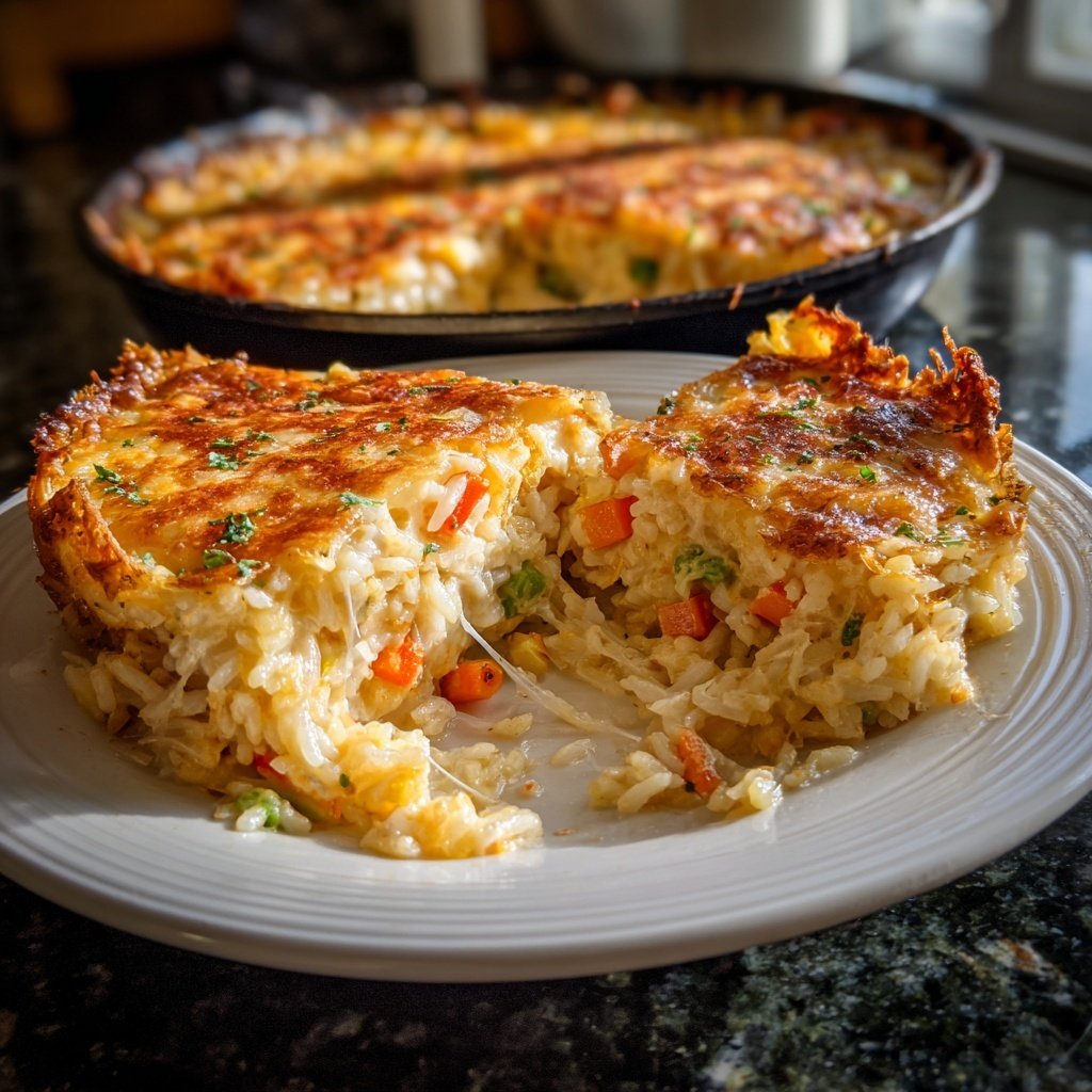 Abendessen mit Reisauflauf