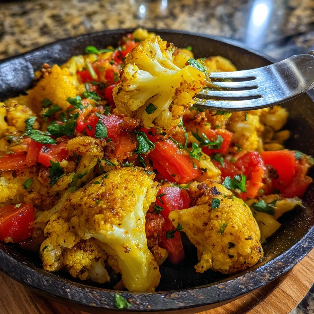 Blumenkohl Tomaten Pfanne