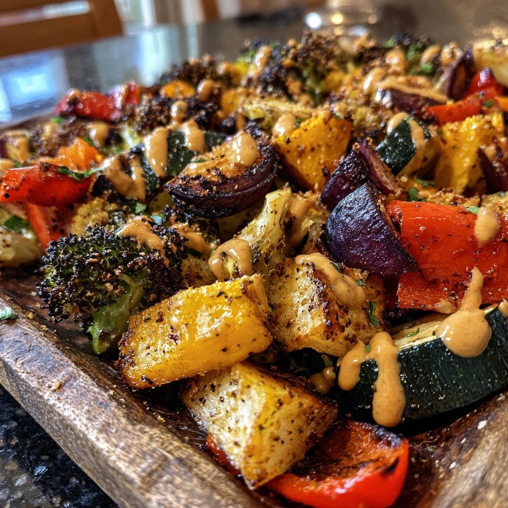 Ofengemüse mit Tahini-Sauce