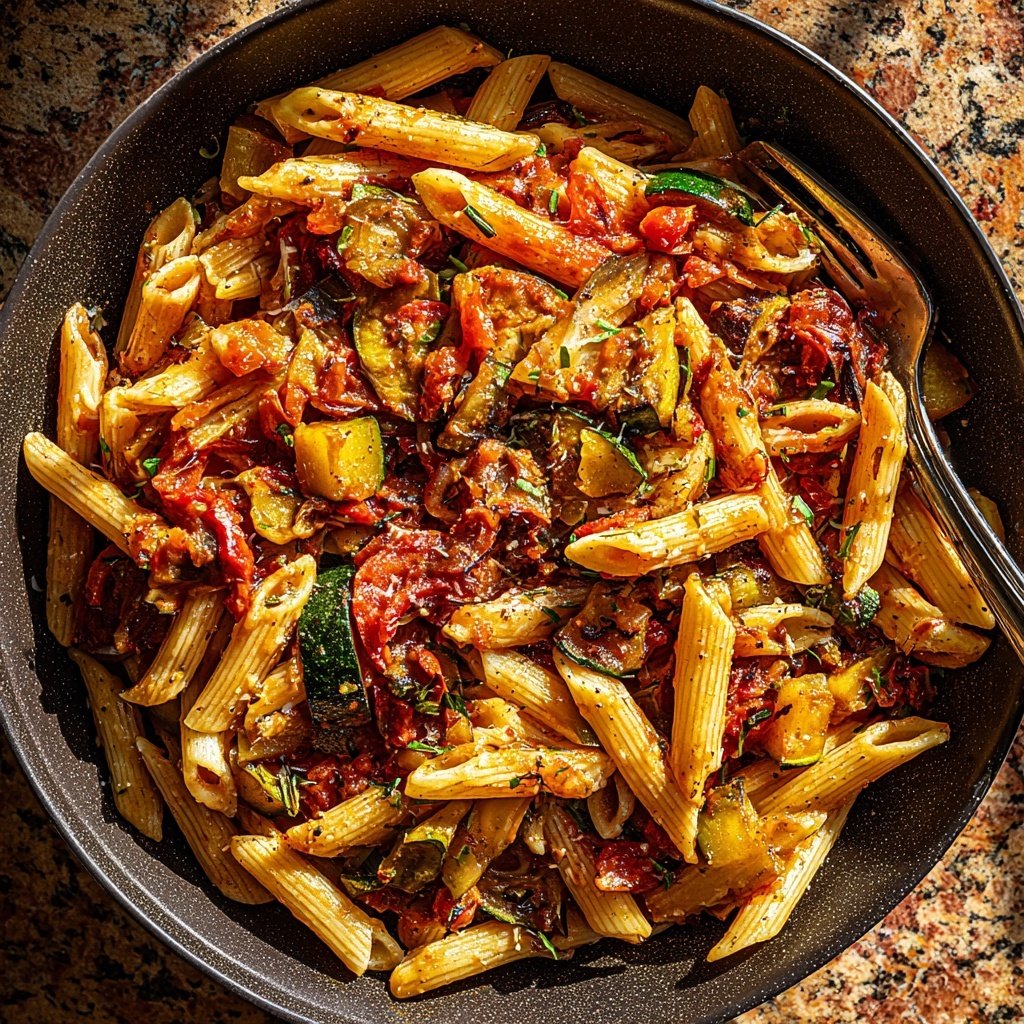 Pasta Mit Mediterranem Ofengemüse