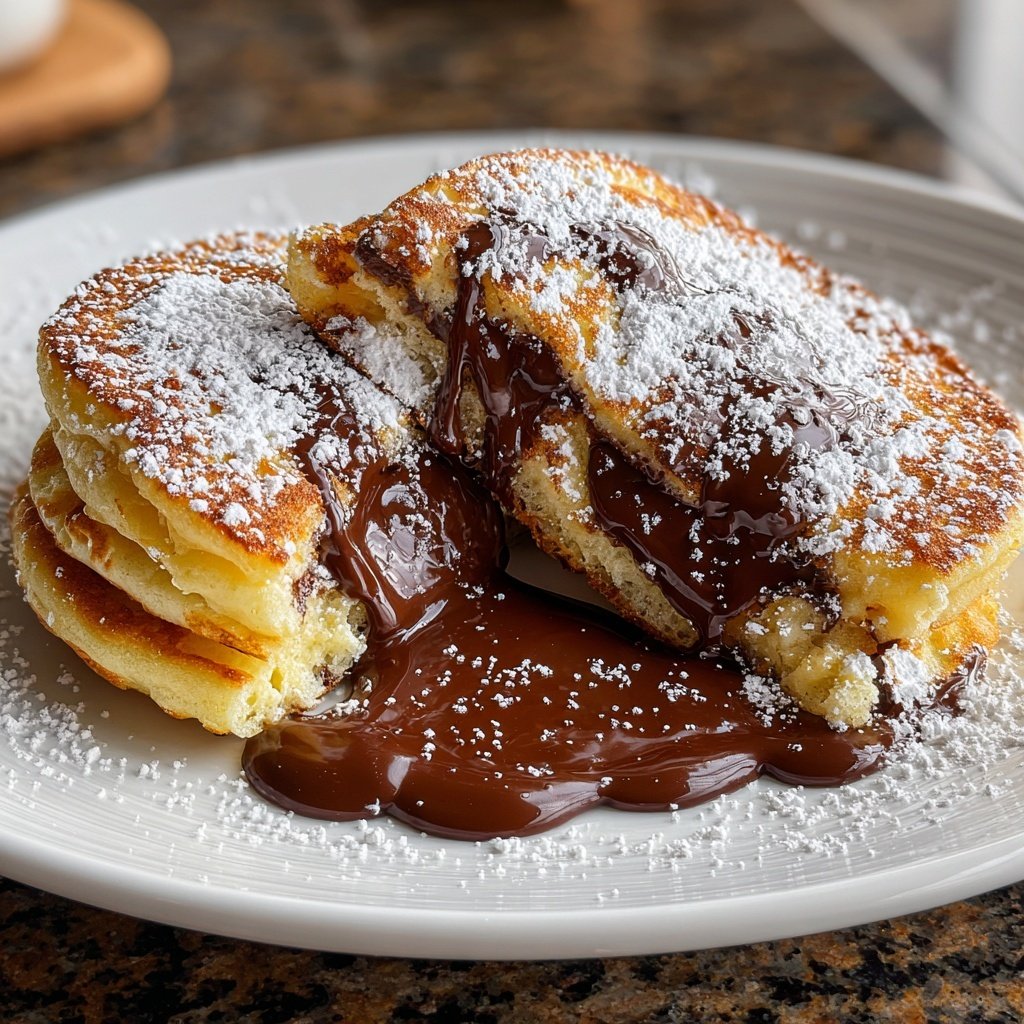 Pfannkuchen mit Schokoladensauce