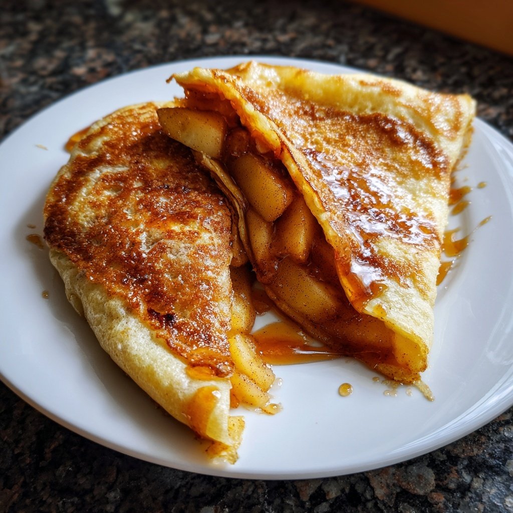 Pfannkuchen mit Apfel-Zimt-Füllung