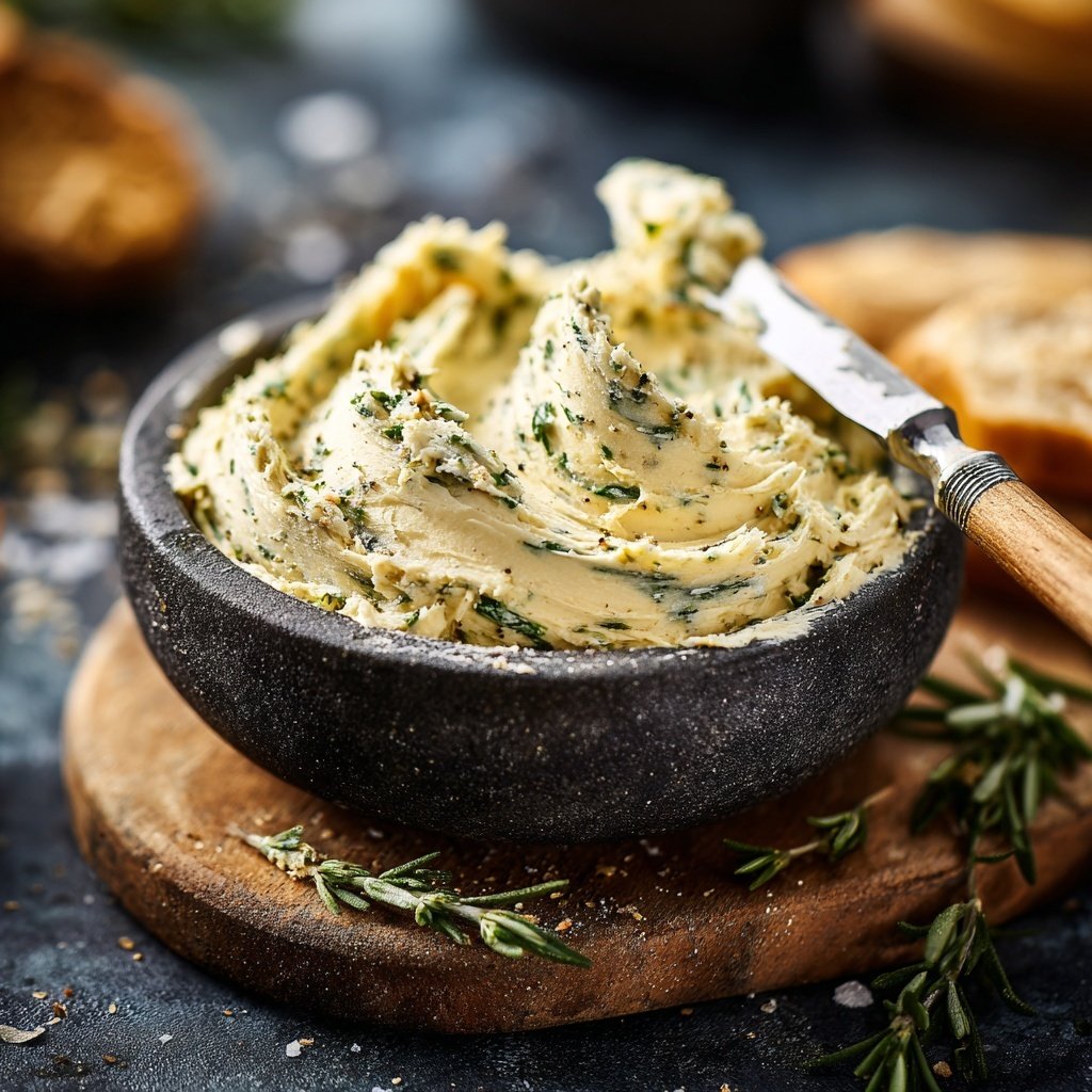 Kräuterbutter Mit Pfeffer Und Meersalz