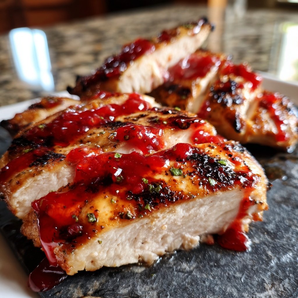 Hähnchenbrust mit Erdbeer-Balsamico