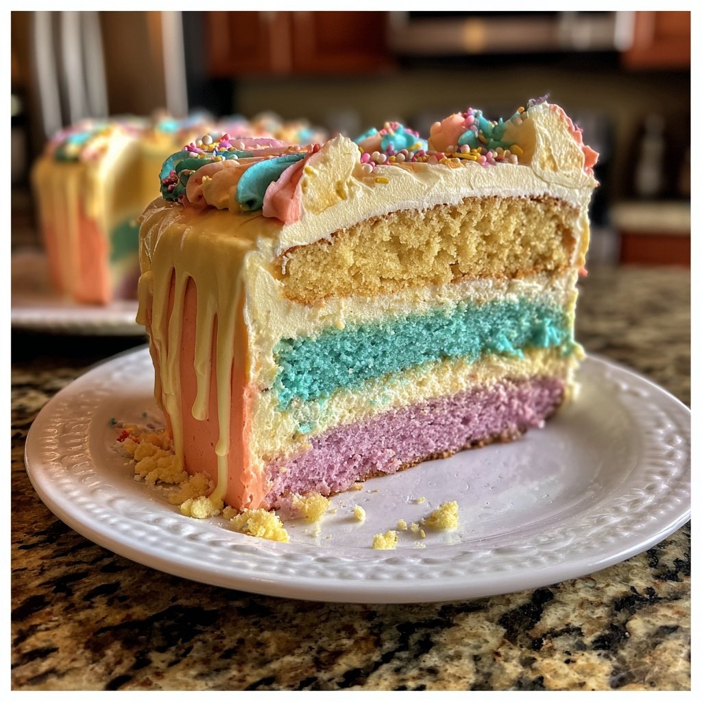 Geburtstagskuchen bunt dekoriert