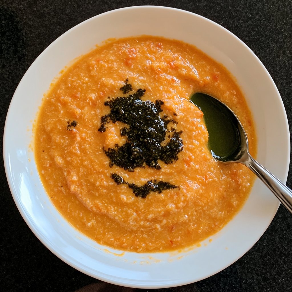 Kürbissuppe mit Kürbiskernöl