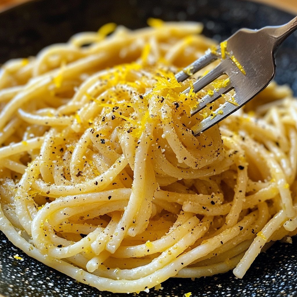 Spaghetti mit Zitronen-Knoblauch-Öl