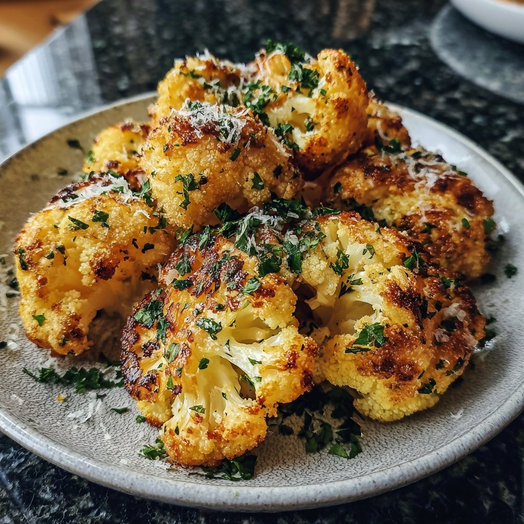 Blumenkohl aus dem Airfryer mit Kräutern